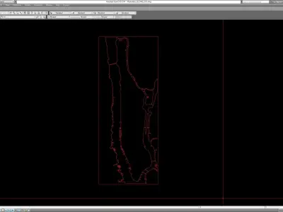 Manhattan Map 2D to 3D with CNC Cutting Low-poly 3D model