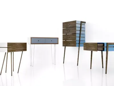 Little furniture family 3D model