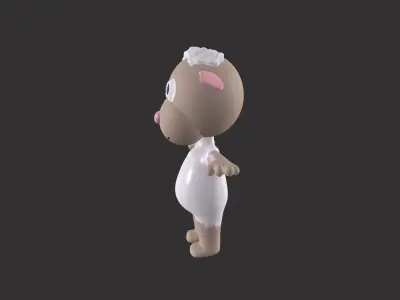 Cartoon 0011 Character Sheep Cute  Low-poly 3D model