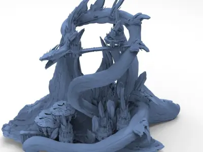 Crystal Snake mountain City 3D model