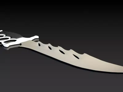 Brass Knuckles Knife 3D model