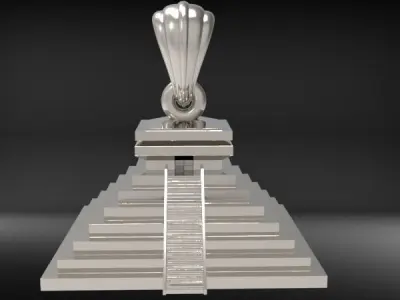 Maya Pyramid Ancient Temple Charm Pendant Necklace Jewelry 3D print model