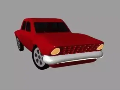 Low poly old car Free 3D model