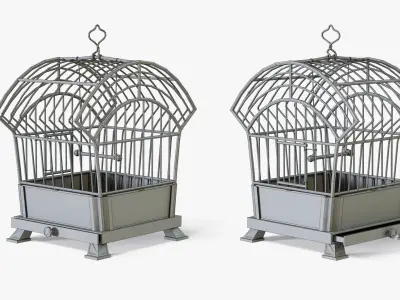 Birdcage Edwardian style Low-poly 3D model
