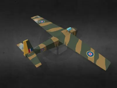 Hamilcar plane Low-poly 3D model