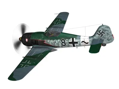 Focke Wulf - FW190 A8 - Black 8 3D model