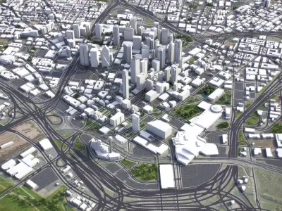 Dallas Low-poly 3D model