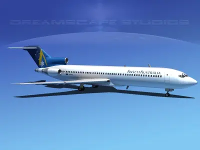 Boeing 727-200 Ansett Australia 3D model