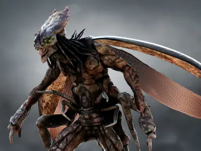 insectoid monster Low-poly 3D model