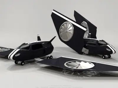 Advanced Aircraft Low-poly 3D model