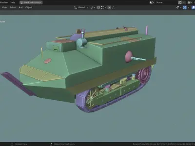 Shneider CA TANK BASE MESH  Low-poly 3D model
