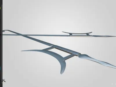 Shuang Gou the Twinswords Low-poly 3D model