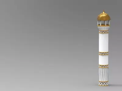 Minaret mosque 3D model