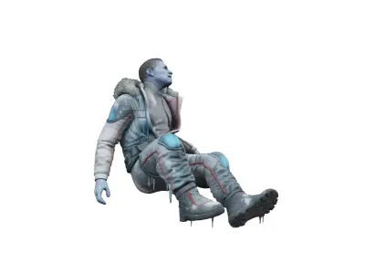 Scifi Science Officer hypothermia victim GLACIES 3D model