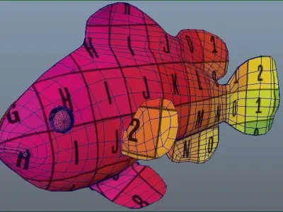 Clown Fish Game Ready Model with Animations Low-poly 3D model