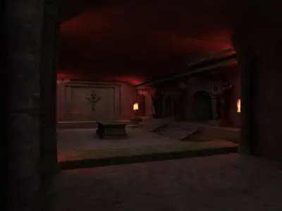 Tombs underground palaces coffins crypts 3D model