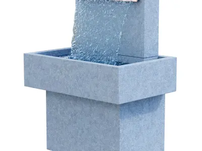 Campania Falling Water Fountain FT-286 3D model