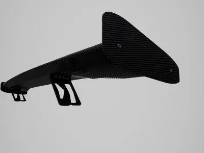 Car Tuning Spoiler Low-poly 3D model