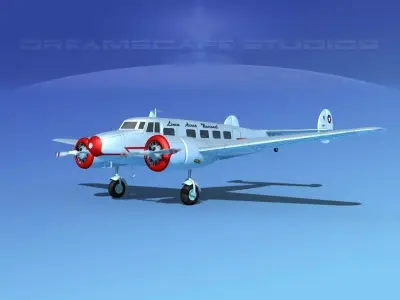 Lockheed L10 Electra LAN Chile 3D model