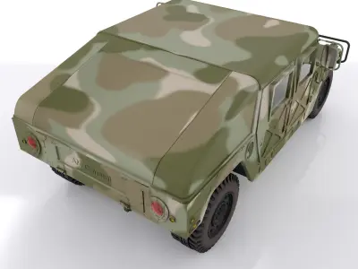 Hummer H1 Military Camouflage 3D model