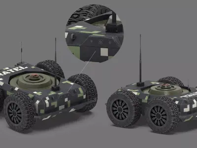 Ratel S Unmanned Ground Vehicle  Ultra Realistic 3D Model 3D model
