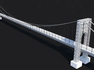 12 Famous Bridge Collection - Game Ready Low Poly Low-poly 3D model