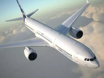 Airbus a330-300 with interior 3D model