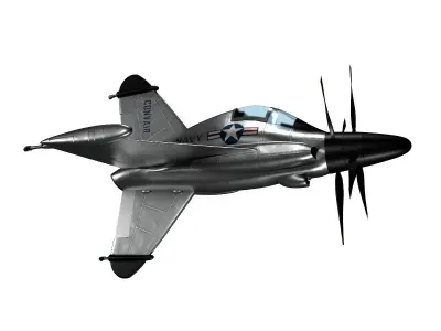 Convair XFY-1 Pogo Low-poly 3D model