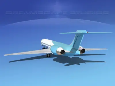 McDonnell Douglas MD-87 Southern Charter 3D model