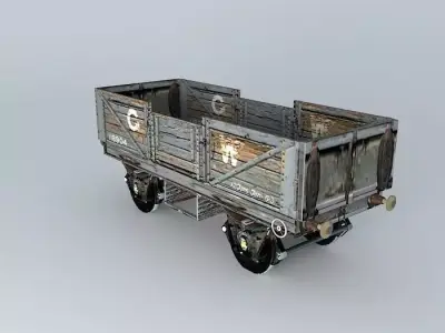 Eco Rail Track Wagon Dummy Old Steam Days Free 3D model