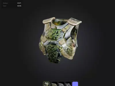 military vest game ready UE5 Low-poly 3D model