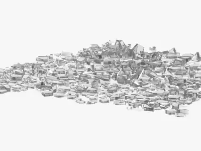 Tempered Glass Pile Small and Large 3D model