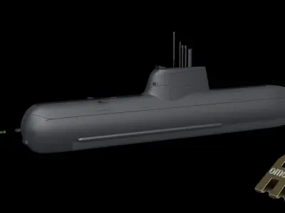 GERMAN SUBMARINE TYPE 212 model 3D model