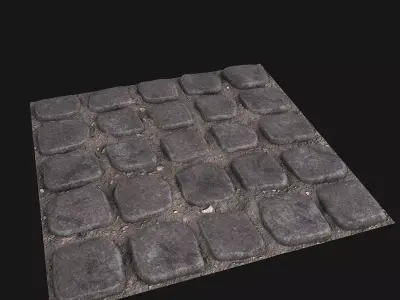 Paving Stones Tileable 3D model