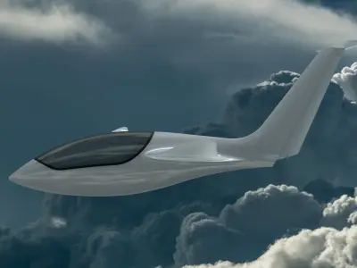 Genesis 2 flying wing sailplane 3D model