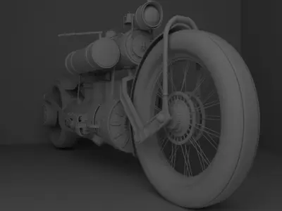 Motorcycles Steampunk 3D model