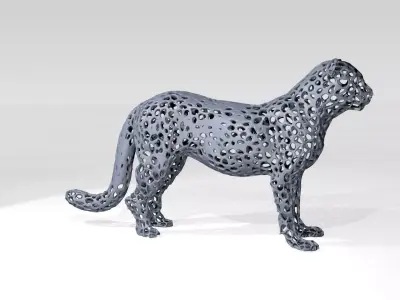 Leopard Voronoi 3D model