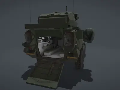 Stryker M1296 Dragoon Low-poly 3D model