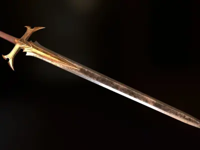 FANTASY SWORD Low-poly 3D model 27