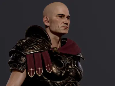 ROMAN LEGION OFFICER Low-poly 3D model