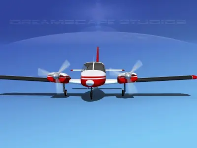 Piper PA-34 Seneca V02 3D model