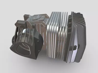 Generic Motorsport Engine Low Poly PBR Realistic Low-poly 3D model