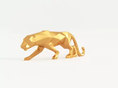 Decor Panther Statue 3D model