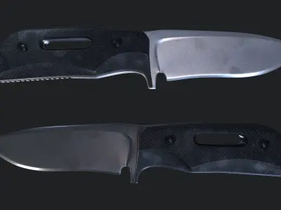 Tactical combat knife subdivision ready  3D model