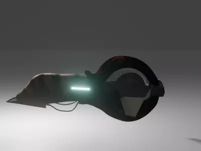 Flying snail giant mecha Low-poly 3D model