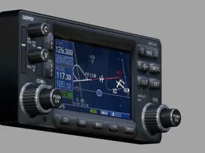 Garmin GNS 430 GPS Nav Comm Low-poly 3D model