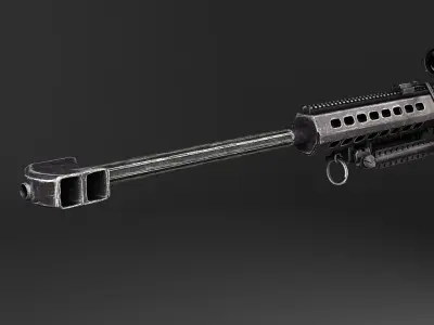 Barrett M82A1 sniper rifle 3D model