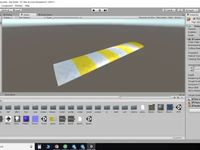 Speed bump 3D model for unity Low-poly 3D model