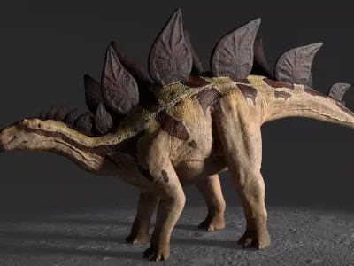STEGOSAURUS DESERTIC VARIANT Low-poly 3D model