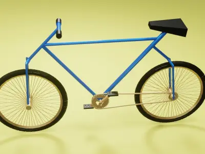 Free Low-Poly Urban commuter Bicycle Model Free 3D model